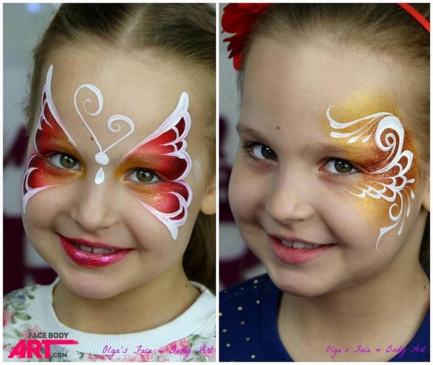 Perfect bytterfly and linework in face painting - International Face Painting School