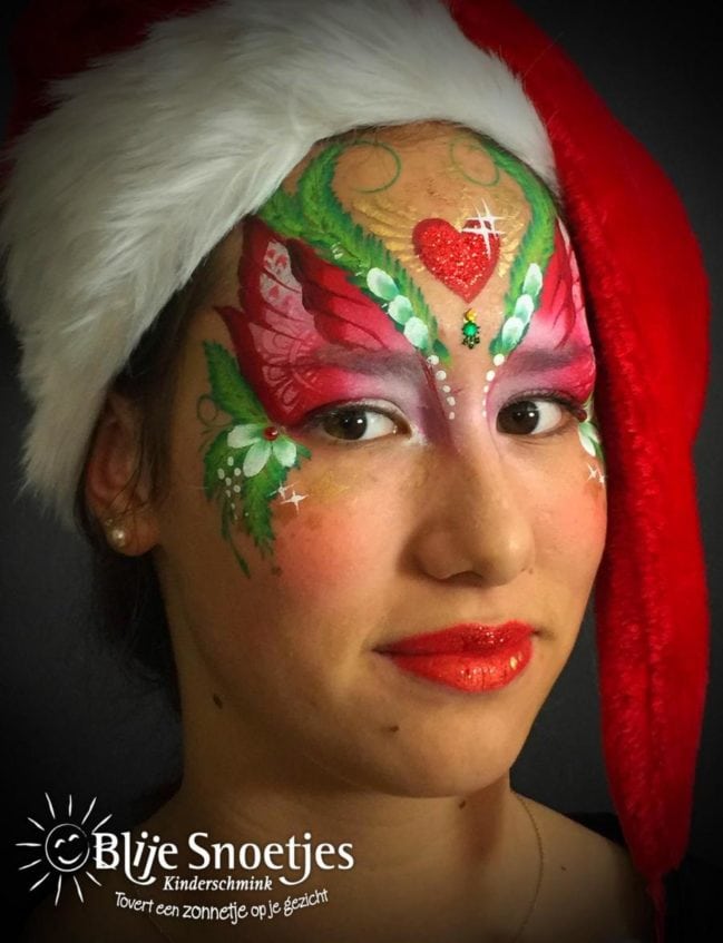 Christmas Fairy face painting - Step 4