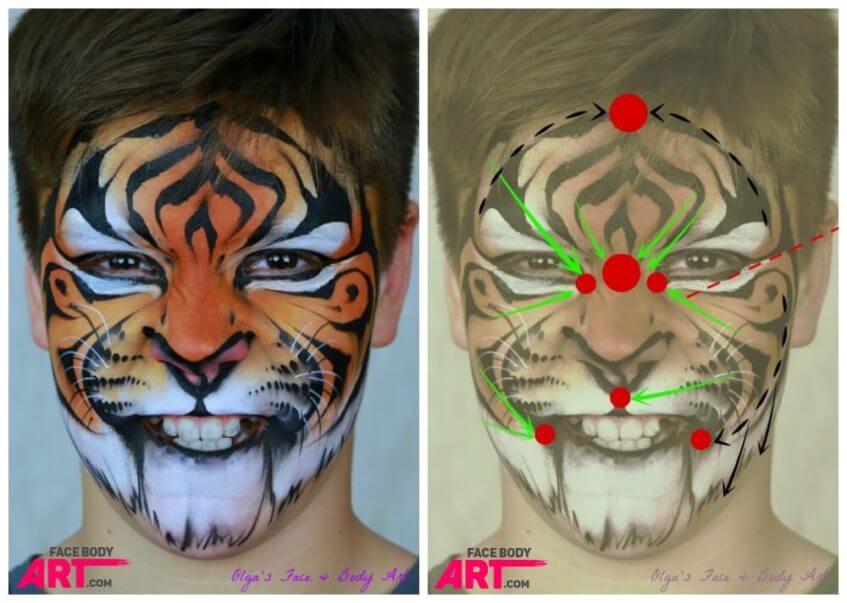 Tiger - face painting design