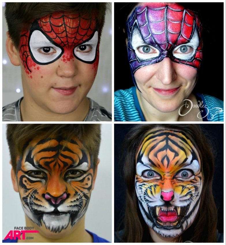 Before and after by Nanette Gries - International Face Painting School