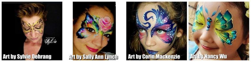 Face painting - butterflies from different artists - 2