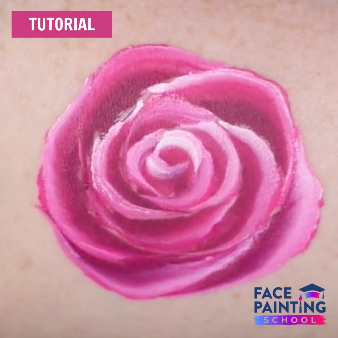 One Stroke Roses Face Painting Technique IFPS