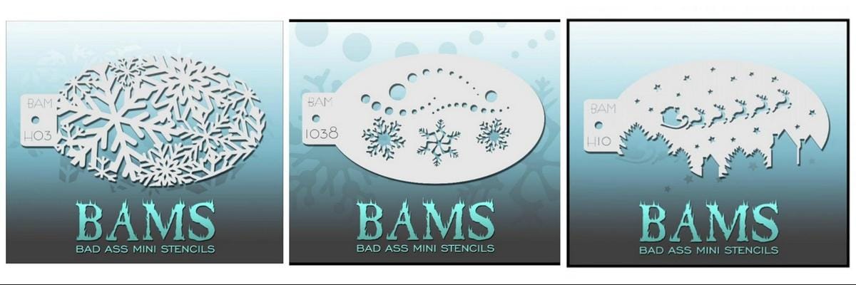 BAMS Stencils with snowflakes, stars