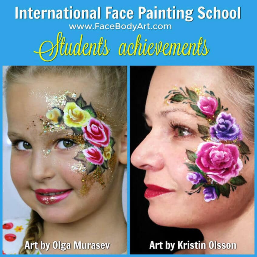 Kristin Olsson roses face painting