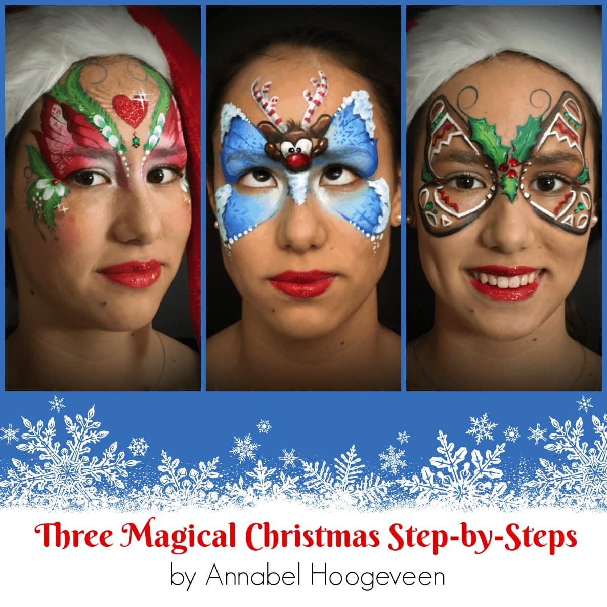 christmas face painting c lip art Themed Banner 18 Design Xmas Face Paint