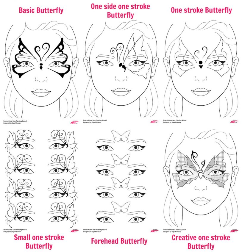 butterflies_templates International Face Painting School 