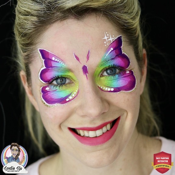 Easy One Stroke Butterfly Face Paint Tutorial: Step by Step