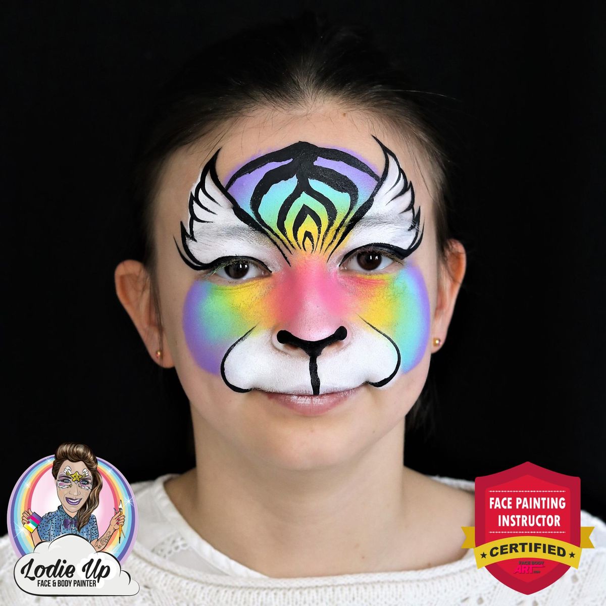 Easy, Colorful Tiger Face Paint Tutorial: Step by Step