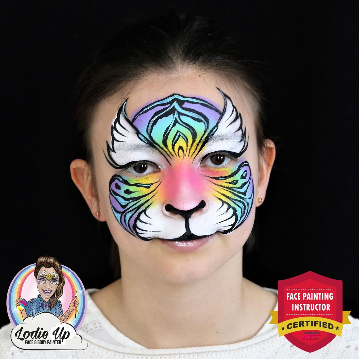 Easy, Colorful Tiger Face Paint Tutorial: Step by Step