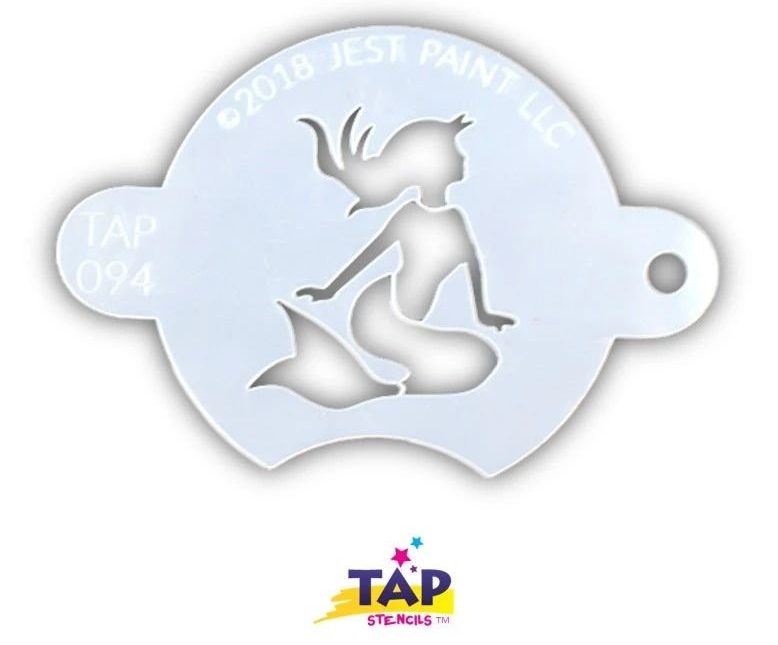 a face painting stencil that helps you illustrate a mermaid