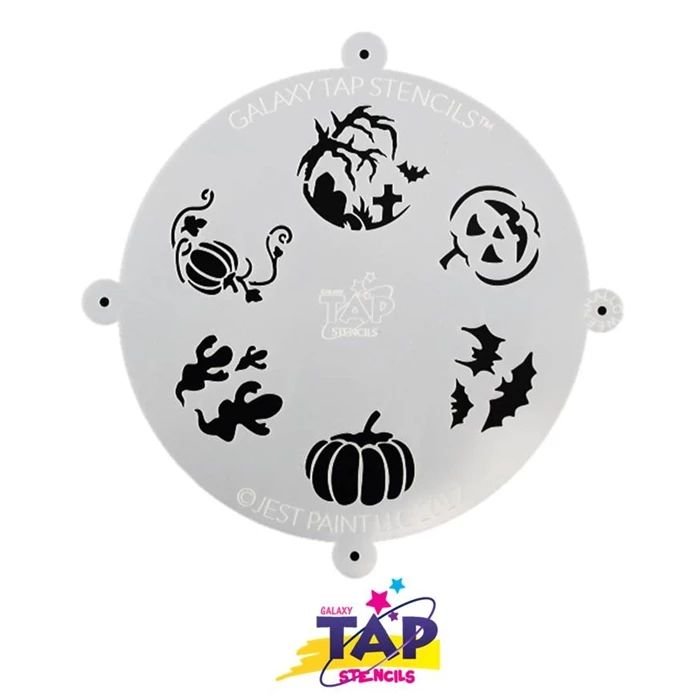 face painting stencil that helps you illustrate halloween themed paintings