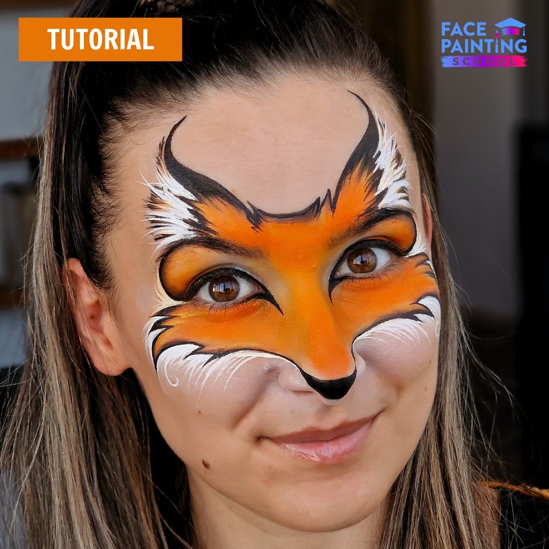 Fast Fox Face Paint Design 