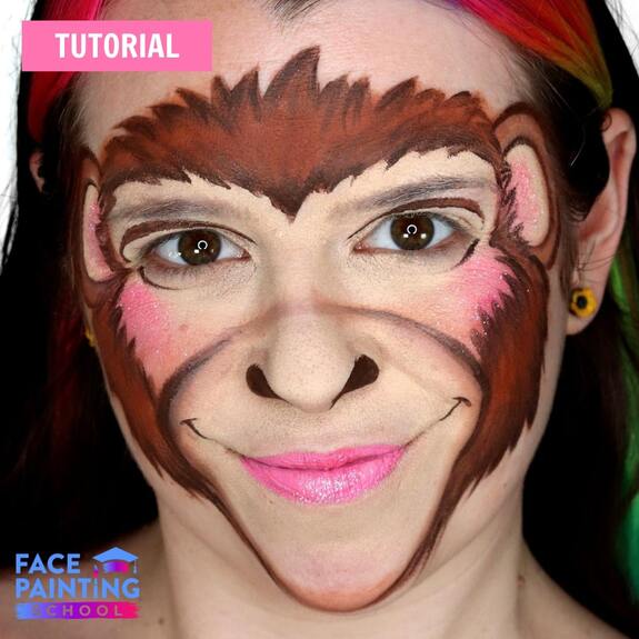 Cute Monkey Face Paint: Step-by-Step Tutorial