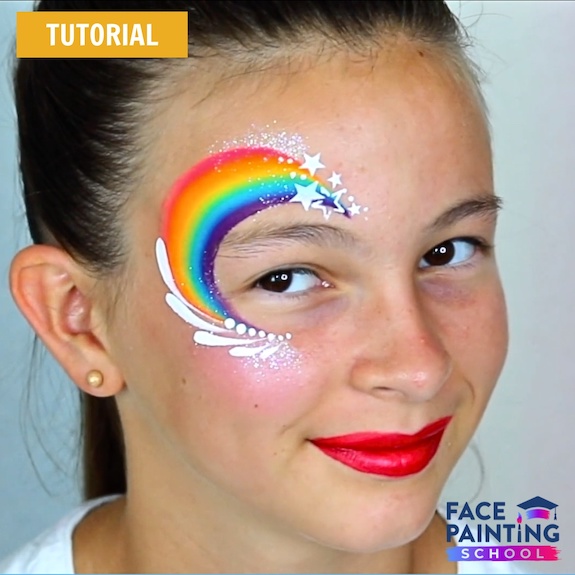 Rainbow Face Paint, 3 Easy Steps